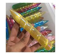 Regalo for la famiglia Aura lucidata Bacchetta da massaggio con cristallo di selenite naturale Bastone energetico a spirale liscia Log Pietra fortunata decorazione della stanza (Color : Gelb, Size :