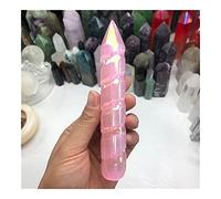 Regalo for la famiglia Aura lucidata Bacchetta da massaggio con cristallo di selenite naturale Bastone energetico a spirale liscia Log Pietra fortunata decorazione della stanza (Color : Rosa, Size :