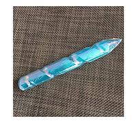 Regalo for la famiglia Aura lucidata Bacchetta da massaggio con cristallo di selenite naturale Bastone energetico a spirale liscia Log Pietra fortunata decorazione della stanza (Color : Blau, Size :