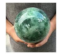 Regalo for la famiglia Pietra della fortuna di guarigione della sfera di cristallo della sfera di quarzo della fluorite verde naturale (Size : 400-450g)