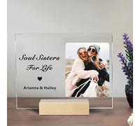 Regalo Fotografico Personalizzato Per Un Amico | Migliore Amico Foto Targa Regalo | Regalo Di Natale Per Un Amico | Regalo Personalizzato Per Gli Amici | Cornice Portafoto in Acrilico Anime Gemelle
