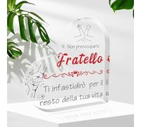 Regalo Fratello Natale, Regalo per Fratello Ornamento Acrilico, Regalo Fratello Maggiore Minore, Regalo per Il Fratello, Regalo Fratelli, Regali Fratello Regalo Famiglia Regalo Compleanno Fratello