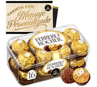 Regalo Gourmet Ferrero Rocher 16 Cioccolatini 200 g con Biglietto Personalizzato Cía&Co · Coffanetto Elegante per Compleanno, San Valentino, Natale o per Sorprendere con Dolcezza e Buon Gusto
