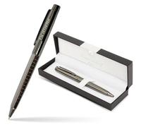 regalo grabado - Penna a sfera Pierre Cardin Grafene personalizzata | Incisione di testo su 2 linee | Regalo per anniversario e compleanno | Design Avant-guardista | Astuccio elegante