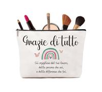 Regalo Grazie - Regali per Ringraziare Persone Speciali Regalo Donna Utile, Pochette Donna Trucchi, Regali di Gratitudine per Insegnanti, Capi e Colleghi.