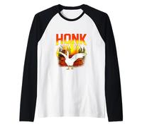 Regalo Honk Goose City in Flames Maglia con Maniche Raglan