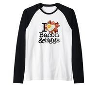 Regalo I Love Bacon And Eggs Maglia con Maniche Raglan