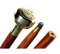 Regalo in stile bastone da passeggio antico con manico in ottone vintage...