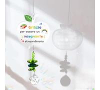 Regalo Insegnanti Fine Anno,Regalo Maestre Fine Anno,Regalo Maestra,Regalo Maestre,Regalino Maestre Fine Anno,Regalo Maestri Fine Anno,Regalo Maestre Nido Fine Anno,Acchiappasole in Cristallo