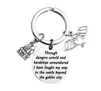 Regalo ispirato al film del labirinto David Bowie regalo Jareth the Goblin King Through Dangers Untold Cult Movies Letterary Gift, conventional, Acciaio inossidabile,