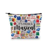Regalo ispirato alla musica di Broadway per i fan del teatro musicale, da una borsa per il trucco del teatro musicale, Da Heather Eu, Borsa cosmetica con stampa