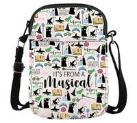 Regalo ispirato alla musica regalo per gli amanti della musica It's from a Musical Broadway Theatre Zipper Pouch Makeup Bag, Fromwick Cr Eu, Borsa cosmetica con stampa