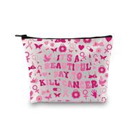 Regalo ispiratore per la consapevolezza del cancro Regalo per combattere il cancro È una bella giornata per uccidere il cancro Borsa per il trucco per infermiera oncologica, Killer Cancer Bag Eu,