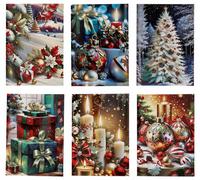 Regalo Italiano Biglietto Auguri di Natale con Busta 12 x 17 Cm Ass. Multicolor 1 Pz