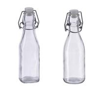 Regalo Italiano Bottiglia Vetro con Tappo Ermetico Ass. 250 Ml H 20 Cm Trasparente 1 Pz