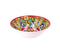 Regalo Italiano Ciotola Rian in Melamina D 32 Cm H 11 Cm Rosso Blu