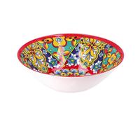 Regalo Italiano Ciotola Rian in Melamina D 36 Cm H 12 Cm Rosso Blu