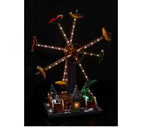 Regalo Italiano Giostra Natale con 77 Led 37 x 19 Cm H 48 Cm Multicolor