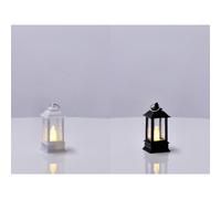 Regalo Italiano Mini Lanterna LED Bianca E24 4 x 4 Cm H 9 Cm - Lanternina Decorativa Luminosa 1 Pz