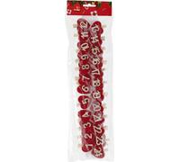 Regalo Italiano Mollette Giorni Natale 4 x 5 Cm Cf 24 Pz Rosso