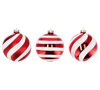 Regalo Italiano Pallina Natale D 10 Cm Vetro Ass. Bianco Rosso 1 Pz