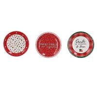 Regalo Italiano Piattini Carta Natale D 18 Cm Ass. Cf 12 Pz Rosso Bianco 1 Pz