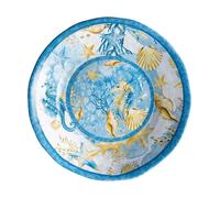 Regalo Italiano Piatto Fondo Melamina Shell D 22 Cm H 5 Cm Blu 1 Pz
