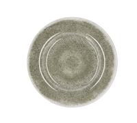 Regalo Italiano Piatto Frutta in Melamina D 24 Cm H 3 Cm Grigio