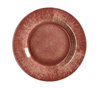 Regalo Italiano Piatto Frutta Melamina D 23,5 Cm H 2,5 Cm Tortora