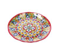 Regalo Italiano Piatto Frutta Rian in Melamina D 22 Cm H 2 Cm Rosso Blu