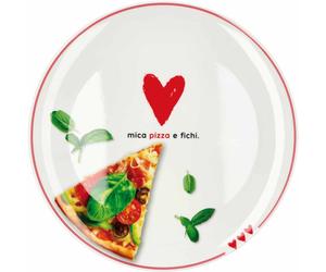 Regalo Italiano Piatto Pizza Melamina Ass. D 33 Cm H 2 Cm Bianco 1 Pz