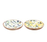 Regalo Italiano Piatto Tondo Yari Ass. D 15 Cm Legno 1 Pz