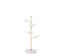 Regalo Italiano Portagioie in Ferro con Base in Marmo H 22,5 cm - Organizer Gioielli da Tavolo