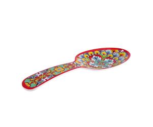 Regalo Italiano Posa Cucchiaio Rian in Melamina 10 x 28 Cm H 3 Cm Rosso Blu