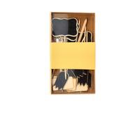 Regalo Italiano Set 13 Targhette Piante in Legno con Gesso e Matita - Segnapiante Orto e Giardino