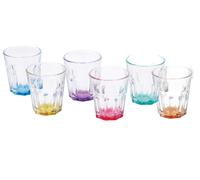 Regalo Italiano Set 6 Bicchierini Neto 5,5 Cl Vetro Colorato