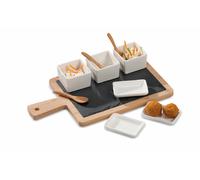 Regalo Italiano Set 9 Access Finger Food con Tagliere 32 x 18 Cm