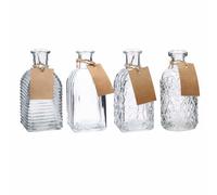 Regalo Italiano Vaso Vetro Ass. 6,5 x 6,5 Cm H 13 Cm Trasparente 1 Pz