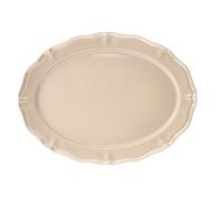 Regalo Italiano Vassoio Ovale Siria in Melamina 41 x 30 Cm H 3 Cm Beige