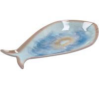 Regalo Italiano Vassoio Pesce Melamina 11 x 22 Cm Ass. Grigio Blu 1 Pz