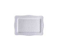 Regalo Italiano Vassoio Rettangolare in Melamina 30 x 21 x 2 Cm Bianco