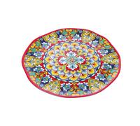 Regalo Italiano Vassoio Tondo Rian in Melamina D 40 Cm H 2 Cm Rosso Blu