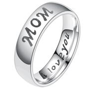 Regalo | Lettera inglese alla moda Ti amo mamma, figlia, figlio, papà, anello da dito, regalo per mamma US 5 | festa della mamma; giorno del Thinksgiving Day; regalo di compleanno nuovo gratuito e