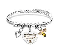 Regalo Maestra Bracciale, Fine Anno, Personalizzato - chi Semina amore Raccoglie Felicità