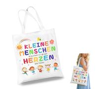 Regalo Maestra Fine Anno - Borsa in Cotone 38x42cm con Stampa Fronte e Retro - Idea Originale Addio Maestra per Scuola Materna o Giorno degli Insegnanti - Colore Beige Naturale