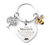 Regalo Maestra, Idee Regalo Maestra,Regali Per La Laurea,Regali Natale,Regali Per Pensione Regali Per Le Maestre Fine Anno Maestra Regalo Originale, Portachiavi Maestra, Regalo Maestra Fine Anno