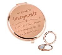 Regalo Maestra,Regalo Maestre Fine Anno,Regalo Per Insegnante,Idee Regalo Insegnanti Specchio Compatto Grazie Maestra,Regalo Maestra Educatrice Fine Anno,Regalo Per Maestra Asilo,Regalo Maestre Natale