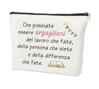Regalo Maestre Fine Anno,Idee Grazie Personalizzato Compleanno Pensione Natale Regalo Festa Della Donna Maestra Asilo Insegnanti Colleghe Amica Sorella,Beauty Case,Frasi Motivazionali Regalo