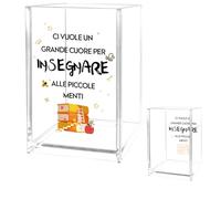 Regalo Maestre Fine Anno Idee Regalo Insegnanti Regali Maestre Fine Anno Portapenne in Acrilico Personalizzato Regali per Insegnante Maestra Asilo Nido Elementari Professori Sacerdote Natale Pasqua