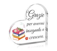 Regalo Maestre Fine Anno,Idee Regalo Insegnanti,Regalo per Insegnante,Regalo Maestre Natale,Targa Acrilica,Regali Maestre Fine Anno Personalizzato,Regalo Colleghe Maestre,Regalo Professori Terza Media